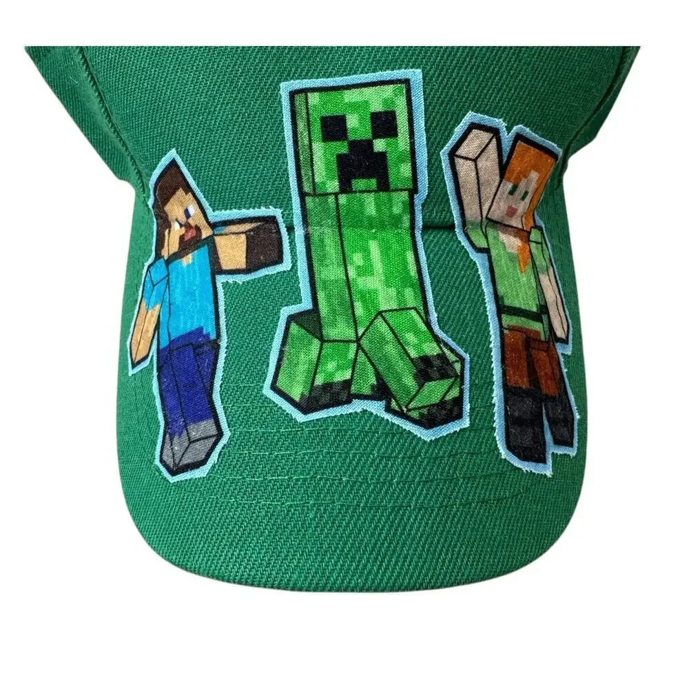 MINECRAFT Green Bikini Skirt Set With Visor Matching Men’s Swim Trunks S/L/XL